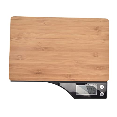 Digitale Küchenwaage,5 kg, Mini Lebensmittelwaage, tragbar, hohe Präzision, Bambusplatte, elektrische Küchenwaage, zum Kochen von Kaffee von Pilipane