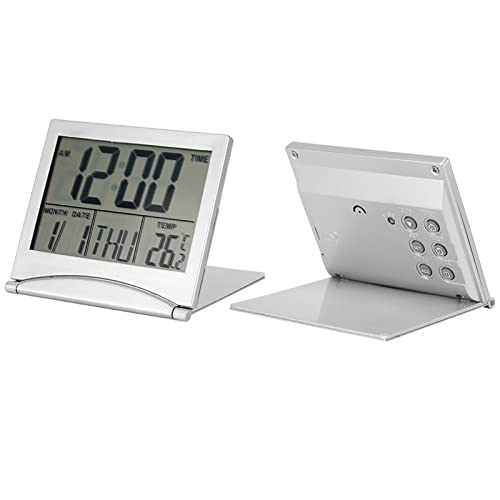 Digitaler Reisewecker,tragbarer Faltbarer Reise-LED-Wecker Temperaturkalender Snooze Faltbarer Kalender & Temperatur- und Timer-LCD-Uhr mit Snooze-Modus, Uhr Wecker Klappbarer Digitaler Temperat Digitaler Reisewecker,tragbarer Faltbarer Reise-LED-Wecker Temperaturkalender Snooze Faltbarer Kalender & Temperatur- und Timer-LCD-Uhr mit Snooze-Modus, Uhr Wecker Klappbarer Digitaler Temperat von Pilipane