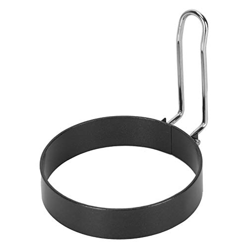 Edelstahl -Eierbratenform Runde Nicht -Stab -Eierringform mit Griff zum Küchen Frühstück leicht zu reinigen haltbarer BPA -freies Material er runder Eihersteller 8,5 x 7,5 x 2,4 von Pilipane