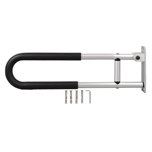FLIP -GRAINKBARS ALUMINUM Legierung 23.6in Lange einfache Montageklappbad Grabstangen für Toilettenwaschraum Toilette Sicherheitshandlungen für ältere Kinder schwangere Frauen (YC1215B) von Pilipane