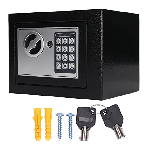 Feuerfeste und wasserfeste Schrankbox mit Tastatur, Edelstahl-Sicherheitsbox für einfache Installation und Aufbewahrung von Schmuck-Ausweis-Dokumenten von Pilipane