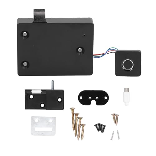 Fingerabdruck Schrankschloss Smart Biometric Keyless Hidden Datei Schubladen Garderobe Lock Child Safety Electric Lock für Home Office (Lithium -Batterie -Schloss Fingerabdruckschloss) von Pilipane
