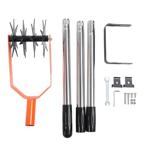 Gartenkultivierungswerkzeug Edelstahl Rasenansiedlung Gartenwerkzeug Einstellbares Gartenboden Bodenlösener mit Unkrautklinge für Bodenmischung (3 Abschnitte) von Pilipane
