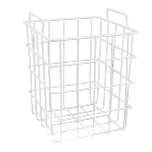 Gefrierschrankkörbe mit hoher Kapazität Tiefkühlschrank Organizer Korb für Küchenfutter Lagerung fester Stahldraht mit PE -Beschichtung Haltbar rostfeste Reinigung (Höhe 385 mm) von Pilipane