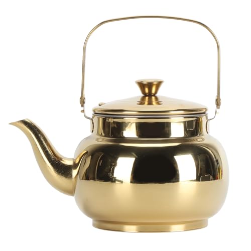 Golden Herd Teekessel Edelstahl Herd Teekanne Infuser Multifunktional gleichmäßiger Transfer Home Restaurant Hotel 1,5 -l Muster (2L Glossy) von Pilipane