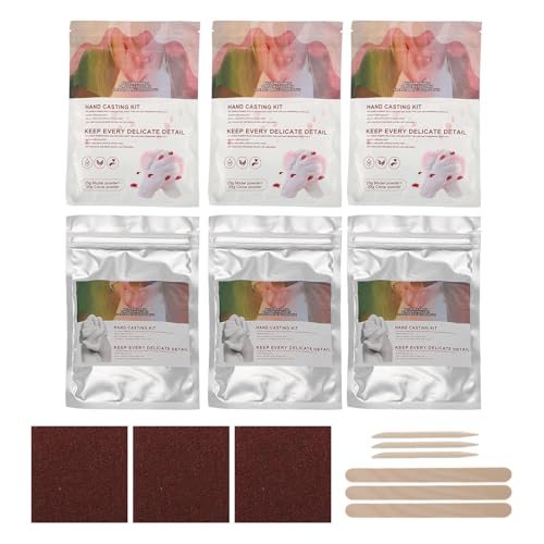 Handguss -Kit Gips Handmodell Guss -Formtkit für Paare Neugeborene Hochzeitstag 3 Sets Bio -Substanz Composite Holz von Pilipane