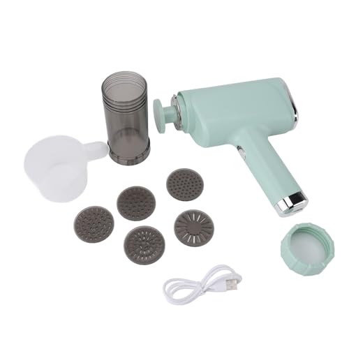 Handheld Electric Pasta Maker USB Automatisch tragbarer Elektro in Hand Pasta Noodle Ramen Making Machine für Haushalt Küche Bauchmuskeln Edelstahl Materialien Leichtes und (Grün) von Pilipane