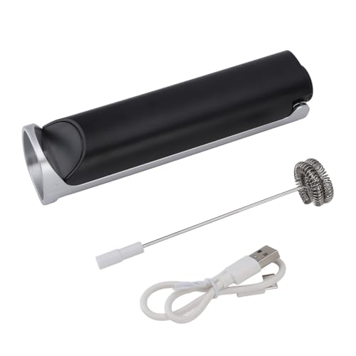 Handheldmilch -Kutscher Elektrischer Schaummacher Dual Hoop Head 3 Geschwindigkeit Verstellbarer Mini -Handrührer für Kaffeeliebhaber Schwarze Farbe von Pilipane