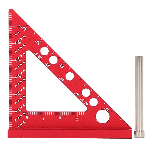 Holzbearbeitungsquadrat -Protraktor hohe Genauigkeit Langlebiger Aluminiumlegierung Carpenter Square Rafter Square Mitre Dreieck Herrscher für Heimathuy -Enthusiasten von Pilipane