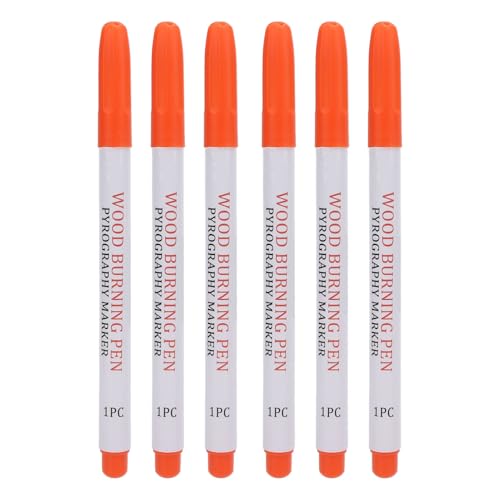 Holzbrennstift, thermisch empfindlicher Farbstoff, Holzbrennmarkierungswerkzeug für Lederhandwerksmalerei, 6-teiliges professionelles Holzbrennmarkierungsstift-Set für Künstler Holzbrennstift, thermisch empfindlicher Farbstoff, Holzbrennmarkierungswerkzeug für Lederhandwerksmalerei, 6-teiliges professionelles Holzbrennmarkierungsstift-Set für Künstler von Pilipane
