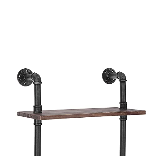 Ikayaa 6 Tier rustikaler Industrieleiter Wandregale mit Holzbrettern DIY Iron Pipe Standing Book Regal Utility Lagernregal Ikayaa 6 Tier rustikaler Industrieleiter Wandregale mit Holzbrettern DIY Iron Pipe Standing Book Regal Utility Lagernregal von Pilipane