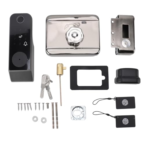 Intelligentes Türschloss, schlüsselloser Zugang, Fingerabdruck, Passwortkarte, Schlüsselentriegelung, Bluetooth-Steuerung, wetterfest, für den Außen- und Innenbereich, Intelligentes Türschloss, schlüsselloser Zugang, Fingerabdruck, Passwortkarte, Schlüsselentriegelung, Bluetooth-Steuerung, wetterfest, für den Außen- und Innenbereich, von Pilipane