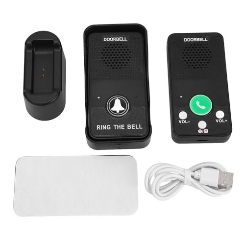 Intercom drahtlose Türklingel Zwei -Wege -Sprachkommunikation 1000 Fuß Reichweite wasserdicht wiederaufladbarer Batterie mit LED -Taschenlampe für Home Office verwenden ABS von Pilipane