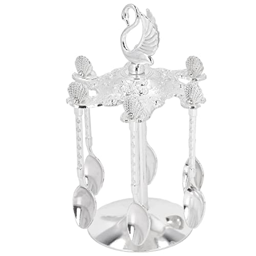 Kaffeelöffel Halter elegant Schwan Silber Farbe Rotatable Kaffee -Rührer Halter für Party Cafe Büro Home Küche Dekor Zinklegierung 6 Löffel 1 Halter Kaffeelöffel Halter elegant Schwan Silber Farbe Rotatable Kaffee -Rührer Halter für Party Cafe Büro Home Küche Dekor Zinklegierung 6 Löffel 1 Halter von Pilipane