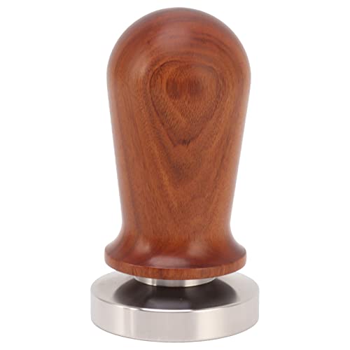 Kaffeemanipulation mit flachem Edelstahl -Basis -Holzgriff Kaffeepulver Presse Tamping -Werkzeug für Espresso Barista Hausgebrauch (51 mm) von Pilipane