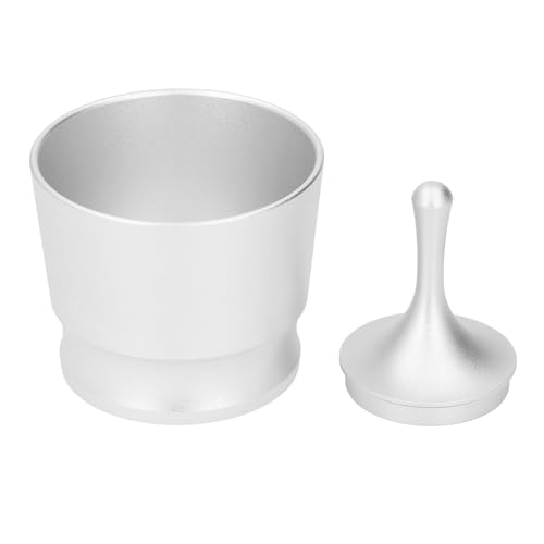 Kaffeepulver -Picker Aluminiumlegierung Ergonomischer Kaffee Dosierung Tasse große Kapazität Universal Pulver Receiver für Portafilter 51 mm 53 mm 58 mm Cafés Hausgebrauch (Silber) von Pilipane