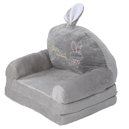 Kinderstuhl Kinder Sofa Kids Couch Kleinkindstühle süße Cartoon bequem bequeme robuste Kleidung resistente zusammenklappbare tragbare Kinder -Sofa Loung für Heimschule Reading (Falten in zwei Hälften) von Pilipane