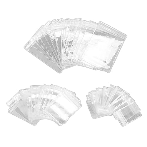 Klare Schmucktaschen PVC -Druckverschluss -Aufbewahrungstaschen für Schmuckohrringe Ringe Halsketten Armbänder Uhren Silberwaren 120pcs in 3 Größen 13x9cm 10x7cm 7x5cm von Pilipane