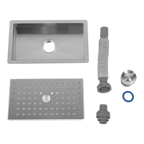 Küchenspüle Bar Waschbecken kleiner Küchenspüle Edelstahl Küchenspüle Workstation mit schlupfbeständiger Tablettnetzabdeckung Flexible Installation für Küchenarbeitsplatte (Gebürstet Aussehen) von Pilipane