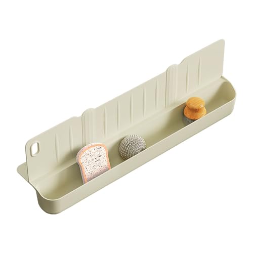 Küchenspüle Wasser Spritzschutz Multifunktional leichter TPR Abfluss Spüle Splatter Guard für Küchenarbeitsplatten Spritzschutz 9 x 9,5 x 42,5 cm (Weiß) von Pilipane