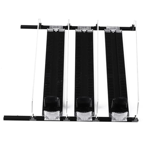 Kühlschrank -Getränkspender Einstellbares Breite Selbstschubpusching Soda kann für Getränke schwarzes ABS -Material 38 cm (3pcs) von Pilipane