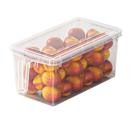 Kühlschranklagerbox große Kapazität Lebensmittelqualität PP5 5L Organizer mit Deckel für Obst Gemüse Eier im Kühlschrank von Pilipane