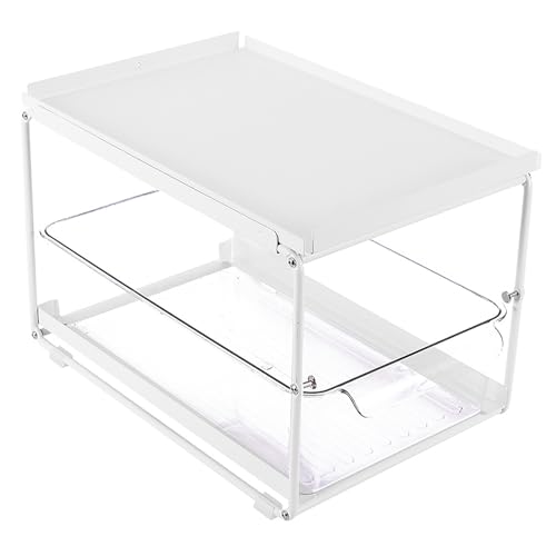 Layered Gewürzregal Küchenschrank Organizer unter Waschbecken Lagerregal Kohlenstoffstahl Multifunktional erweiterbares platzsparendes Design für kleine Küchen Arbeitsplatte von Pilipane