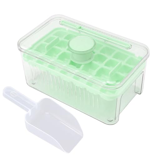 Leicht zu lösende Eiswürfelform, DIY-Eiswürfelform aus ABS und PET zum Pop-Eiswürfeln für Whiskey-Cocktails, zum Kühlen von Getränken und Kaffee, einzigartiges mit (Grün 1 Schicht) von Pilipane