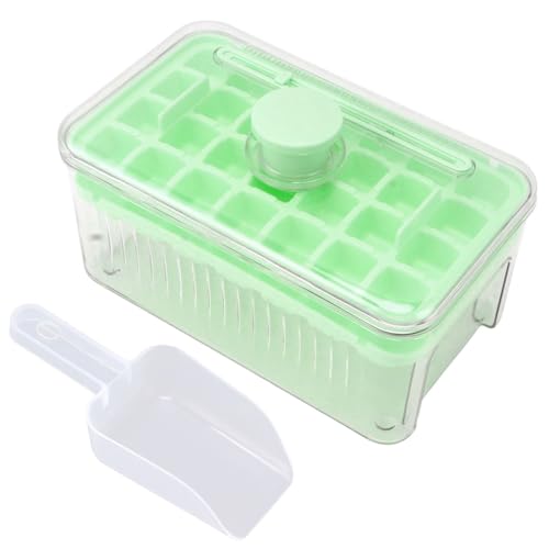 Leicht zu lösende Eiswürfelform, DIY-Eiswürfelform aus ABS und PET zum Pop-Eiswürfeln für Whiskey-Cocktails, zum Kühlen von Getränken und Kaffee, einzigartiges mit (Grün 2 Schichten) von Pilipane