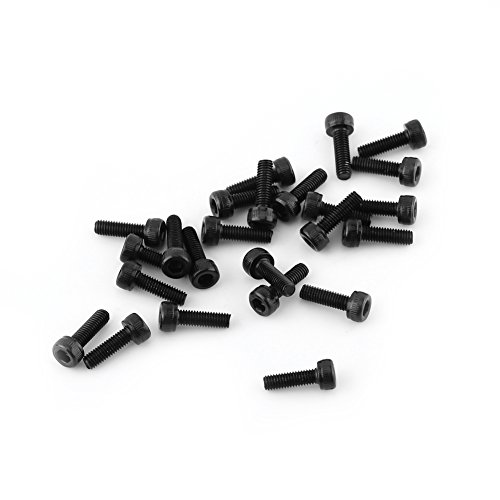 M3 Black Hex Sockel Cap Head Schraubenschraube Set 12,9 Grade Legierung Kohlenstoffstahl 4-50 mm (M3*10 mm 24 pcs) von Pilipane