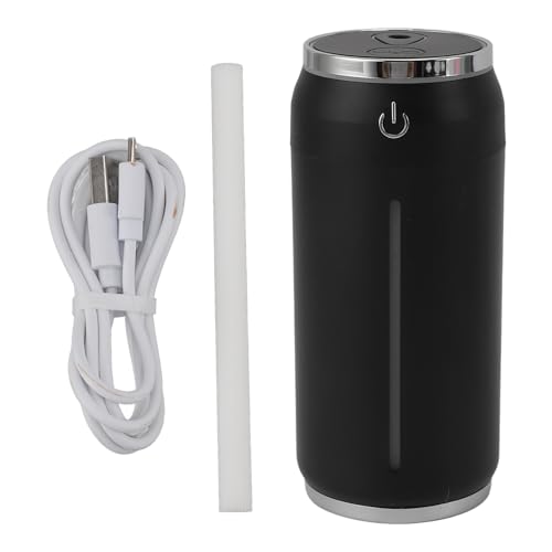 Mini -Luftbefeuchter tragbarer USB -Ladung 7 Farben leichter Ultra -ruhiger Betrieb automatischer Abschaltschutz für Büroschreibtisch Schlafzimmer Auto Luft ABS Material 185G (Schwarz) von Pilipane