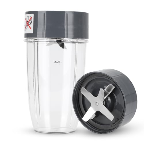 Mixer-Ersatzteile,24OZ-Becher Mit Ersatz-Extraktionsklinge, Neue Mixerbecher- Und Klingen-Ersatzteile Für Nutribullet 600W 900W-Mixer von Pilipane