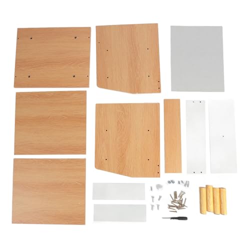 Nachttisch Holz Nachttisch mit Schubladen Open Storage Regal Minimalist Moderne Massivholz Farbe robust für Schlafzimmer Wohnzimmer Kindergarten Farbe 48 x 37 x 30 cm von Pilipane