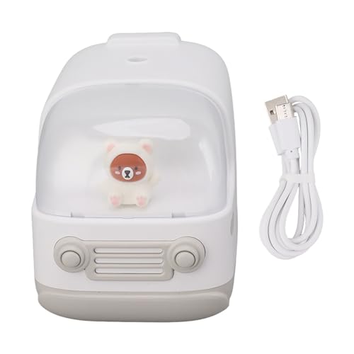 Netter kleiner Luftbefeuchter tragbarer Mini -Luftbefeuchter wiederaufladbarer Luftbefeuchter mit 350 ml Wassertank 2 Geschwindigkeitsanpassung Nano Zerstäubung für Desktop -Büro (Weiß) von Pilipane