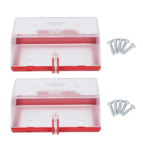 Notfall -Stopp -Taste -Abdeckungssperrsperrung Transparenter Harz PC Verbesserte Sicherheitsschalterschalter Schalterschutz für industrielle Geräte Wartung 2pcs von Pilipane