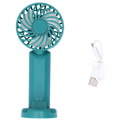 Pilipane 100-200 MA Handventilator,Tragbarer USB-Lüfter, 3-Gang-Einstellbarer Mini-Handventilator, Wiederaufladbarer USB-Lüfter Mit Handyhalterung, Kleiner Tischventilator Für Schlafsaa (Grün) von Pilipane