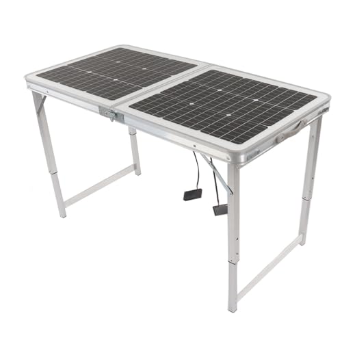 Pilipane 100W Faltbarer Solartisch, hocheffizienter monokristalliner Silizium-PV-Power-Schreibtisch für Camping-Picknick im Freien von Pilipane