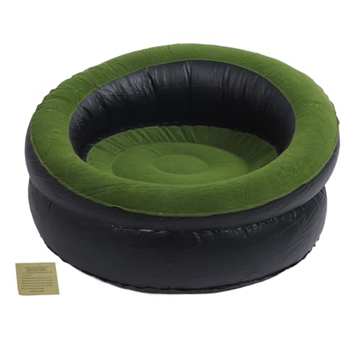 Pilipane Aufblasbare Couch tragbares Verblütten PVC Blow Sofa Stuhl Ergonomisches Design schneller Inflation für Wohnzimmer Schlafzimmer im Freien Reise Camping Strand 75x75x45 cm (Grün) von Pilipane