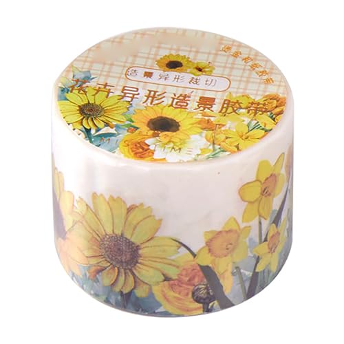 Pilipane Bandaufkleber romantisch warmes Frühlingsmuster Dekorative starke Klebstoff -DIY -Klebeband für Zeitschriften Fotoalben Notebook Papiermaterial 1 Roll von Pilipane