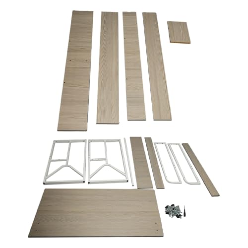 Pilipane Computertisch mit Speicherregal robuste Moderne, geräumige Spieldesktorarbeitsstation für Home Office Study Room MDF Board Stahl 39.37x19.69 x 58,66 Zoll von Pilipane