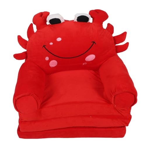 Pilipane Kinder konvertierbares Sofa ausklappen Flip Open niedliche Cartoon Doll Plüsch Kinder Klappsofa für Mädchen Kleinkind Flip Open Sofa Bett Spielzimmer Kinderzimmer (Rot) von Pilipane