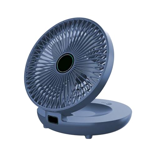 Pilipane Klapptisch -Lüfter USB Powered 3 Geschwindigkeit einstellbar 5W 3,7 V abnehmbar faltbare Tischlüfter tragbarer Schreibtischlüfter für Schlafzimmerstudienbüro (Marineblau) von Pilipane