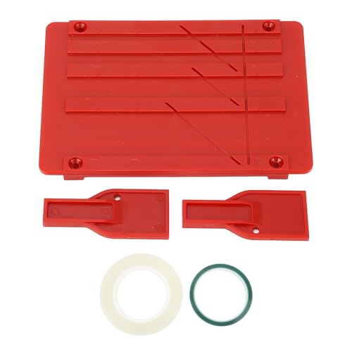 Pilipane Klebebandspleißsatz 10 Zoll professionelle Rolle zum Reel -Klebeband -Reparatur -Kit mit einstellbarem Spleißblock -Leader -Band und Fixiergeräten für Kassetten (Rot) von Pilipane