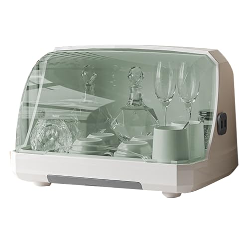 Pilipane Multi -funktionaler Speicherorganisator Desktop Cup Lagerstange Tasse Trocknungsregal Staubdichtes Tee -Tassenhalter mit Deckelentwässerung (Grau) von Pilipane