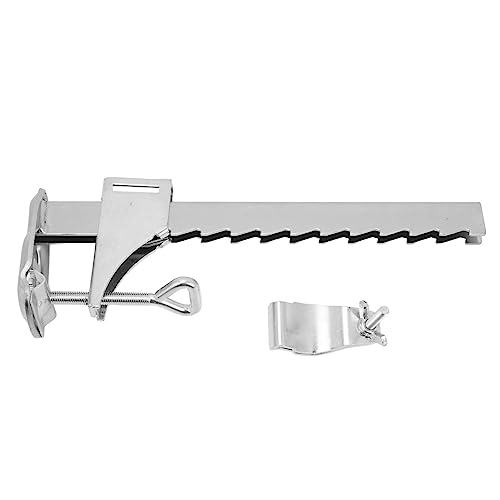 Pilipane Parasolhalter Square Balkon Geländer Terrasse Außenschirde Halterung Halterung Innenhof Regenschirm Ständer Garten Fester Cliphalter Stahlmaterial Stahlmaterial von Pilipane