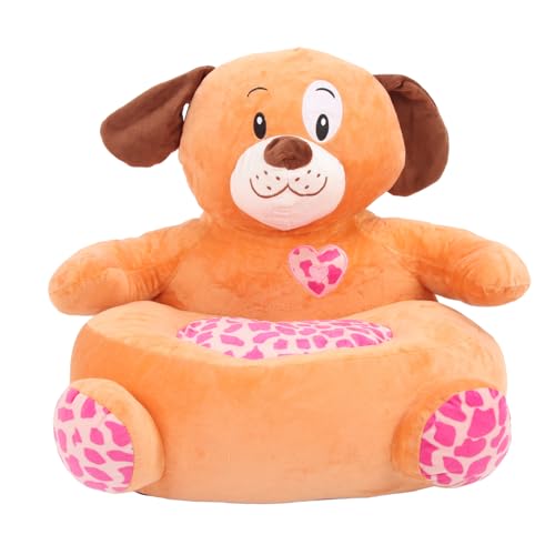 Pilipane Plüsch Charakter Kinderstuhl weiche komfortable Cartoon gefülltes Tiersofa für Kleinkinder Kinder Kinderzimmer Kindergarten Kristall Samt Material Leicht tragbar (Großer Hund) von Pilipane
