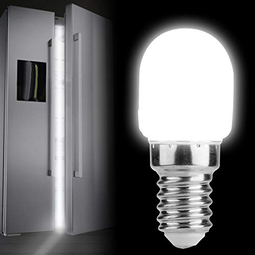Pilipane Pygmäenlampe,2 W E14 LED-Kühlschrank-Gefrierschrank-Glühlampe, Mini-Tageslicht, Kerzenlicht, Nähmaschinenlampe für die Beleuchtung zu Hause(Weiß), Mini LED Birne Kühlschrank Mikrowelle N von Pilipane