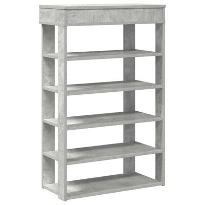 Pilipane Schuhregal Betongrau 60x30x98 cm Holzwerkstoff Pilipane Schuhregal Betongrau 60x30x98 cm Holzwerkstoff von Pilipane
