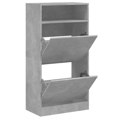 Pilipane Schuhschrank Betongrau 60x34x116 cm Holzwerkstoff Pilipane Schuhschrank Betongrau 60x34x116 cm Holzwerkstoff von Pilipane