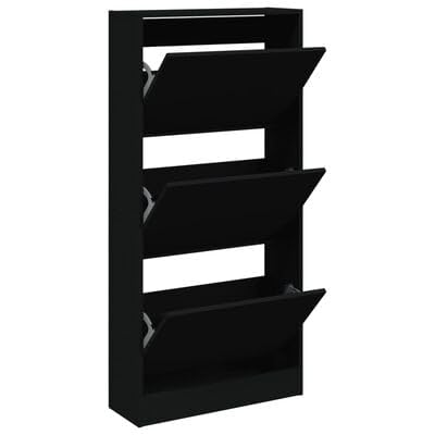 Pilipane Schuhschrank Schwarz 60x21x125,5 cm Holzwerkstoff Pilipane Schuhschrank Schwarz 60x21x125,5 cm Holzwerkstoff von Pilipane